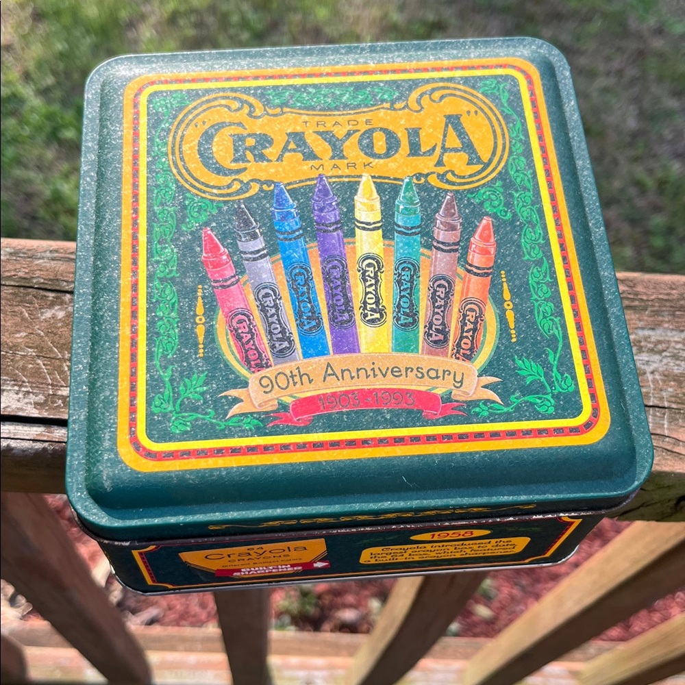 Vintage 1993 90th Anniversary Crayola Collector Tin